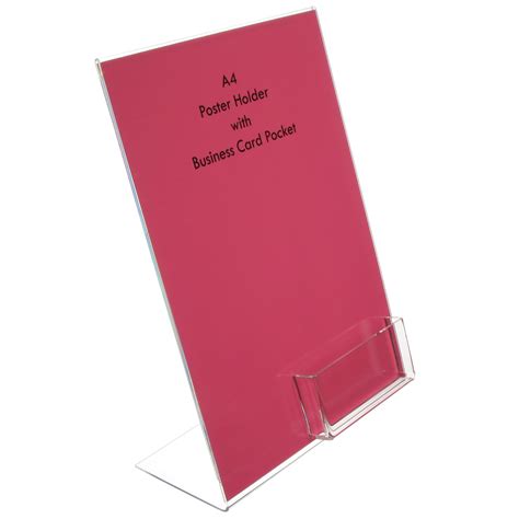 a4 poster holder with business card pocket